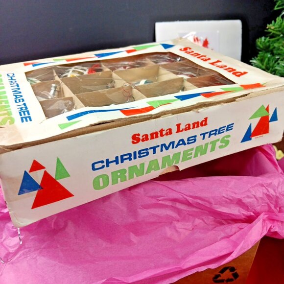 Vintage Poland Christmas Baubles 12pcs Set With Box Nice Set! - Picture 15 of 16